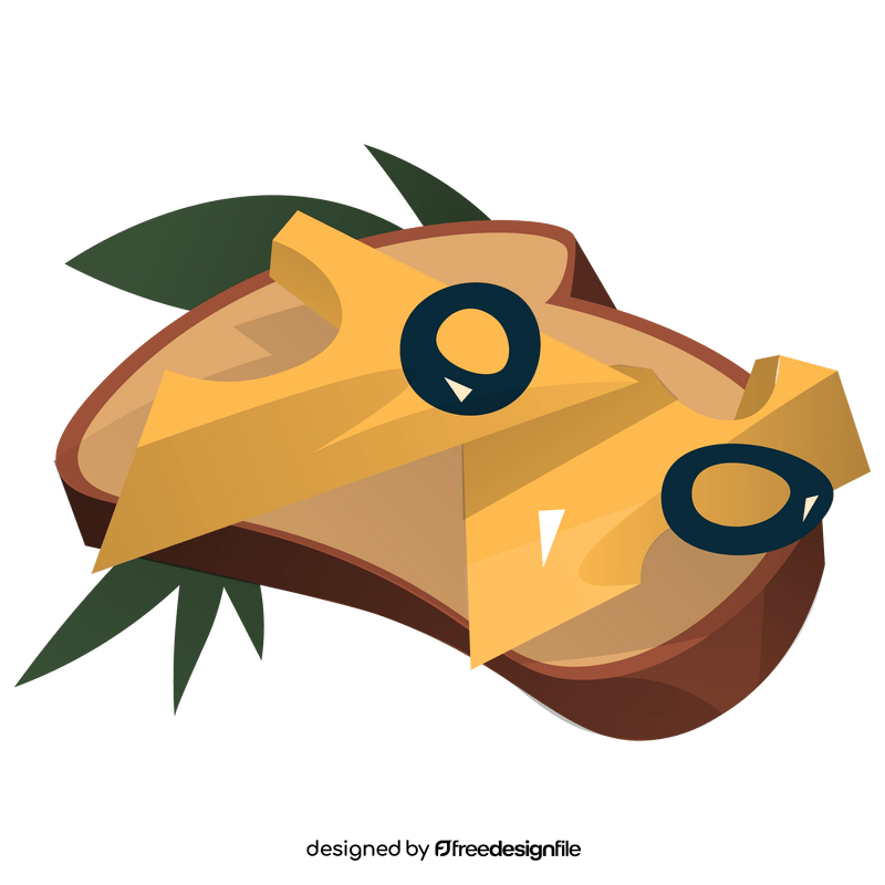 Olives toast clipart