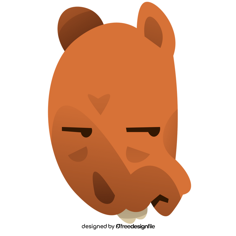 Cartoon capybara annoyed clipart