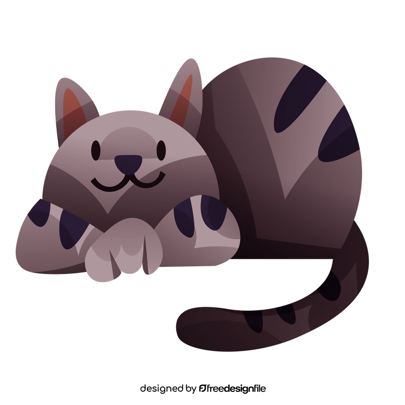 Cute cartoon cat clipart