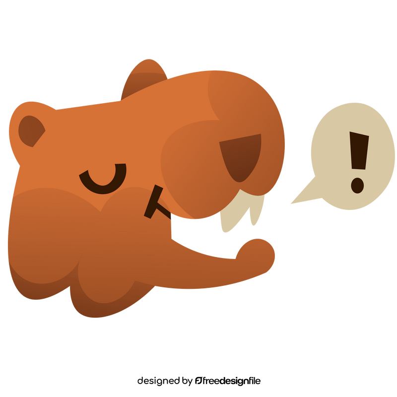 Capybara animal speaking clipart