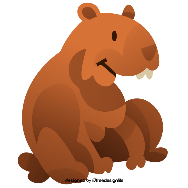 Capybara animal clipart