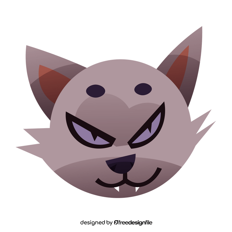 Cartoon cat evil clipart