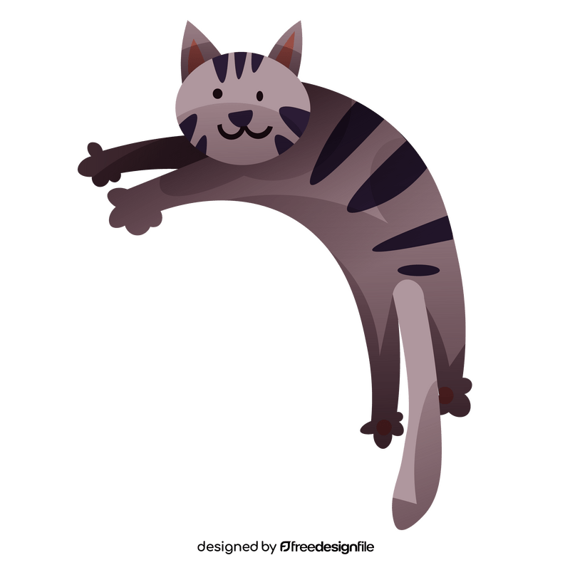 Cat playful clipart