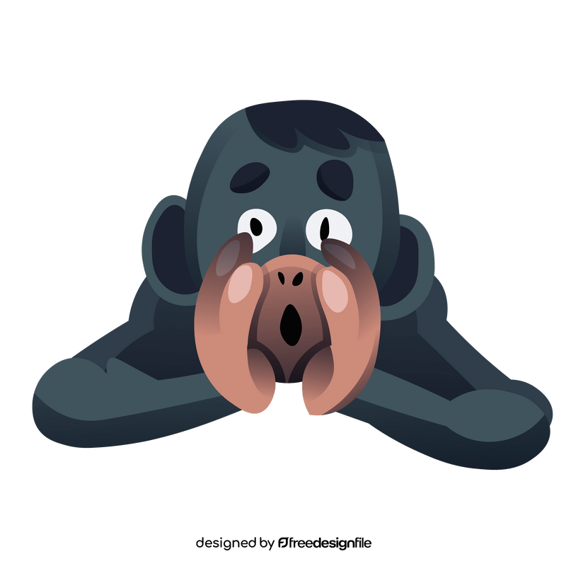 Cute chimpanzee cartoon character clipart