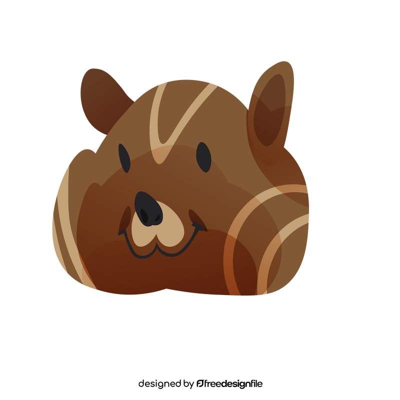 Chipmunk squirrel head clipart