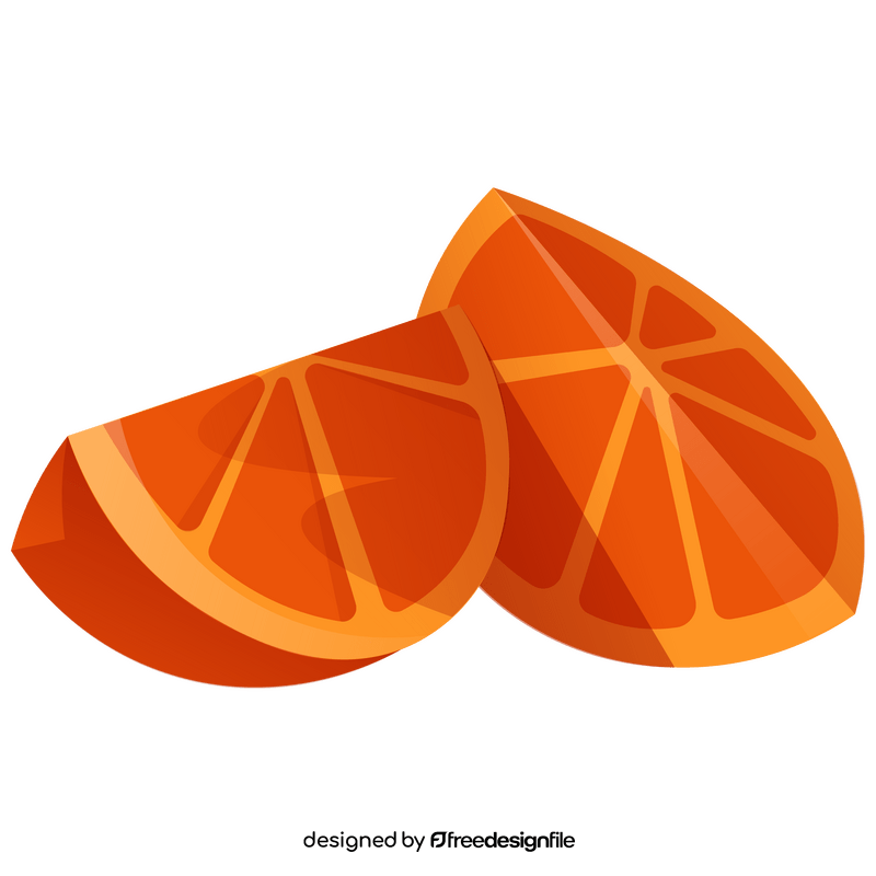 Free orange cut clipart