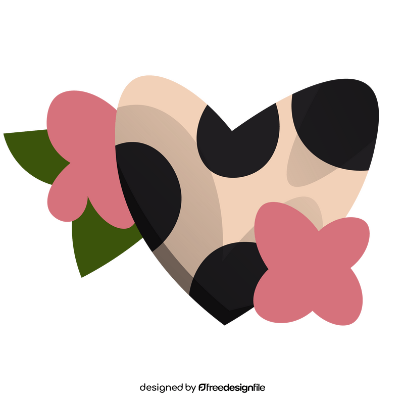 Cow heart clipart