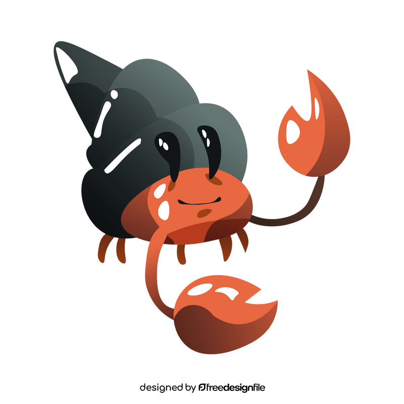 Happy crab cartoon clipart