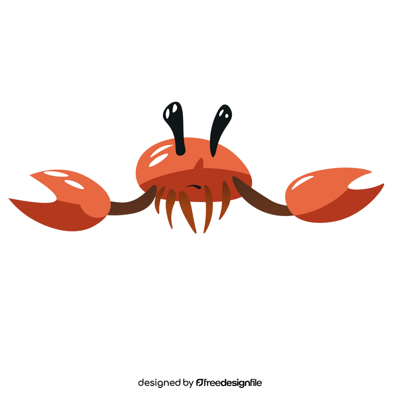 Cute crab cartoon clipart