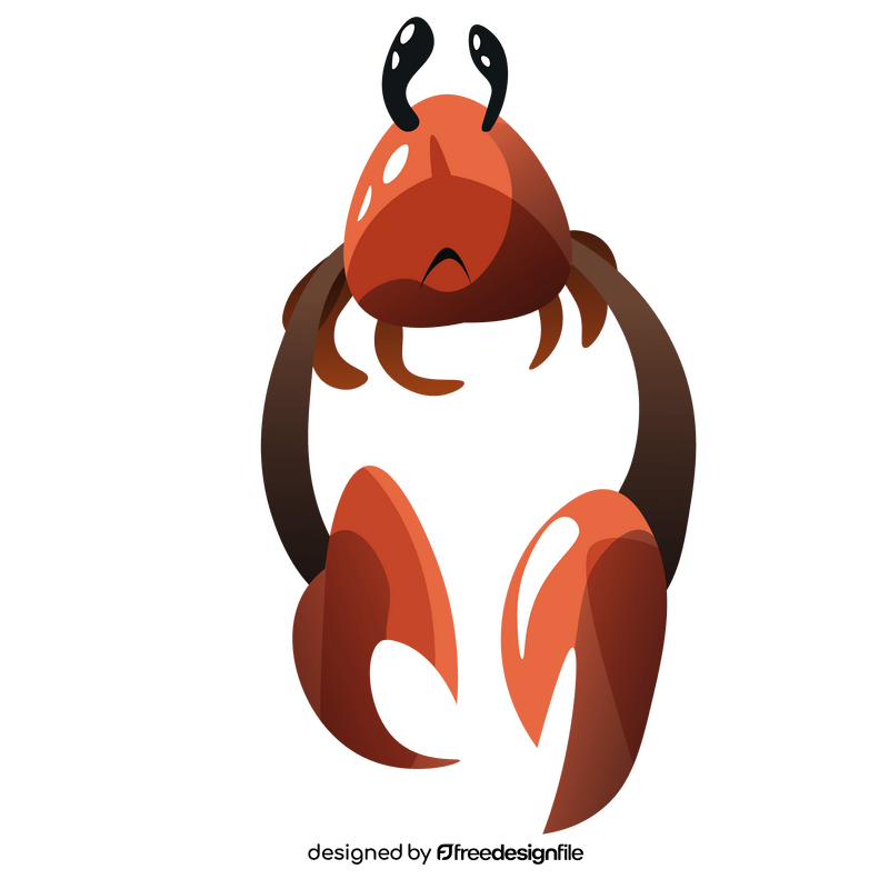 Crab sad clipart