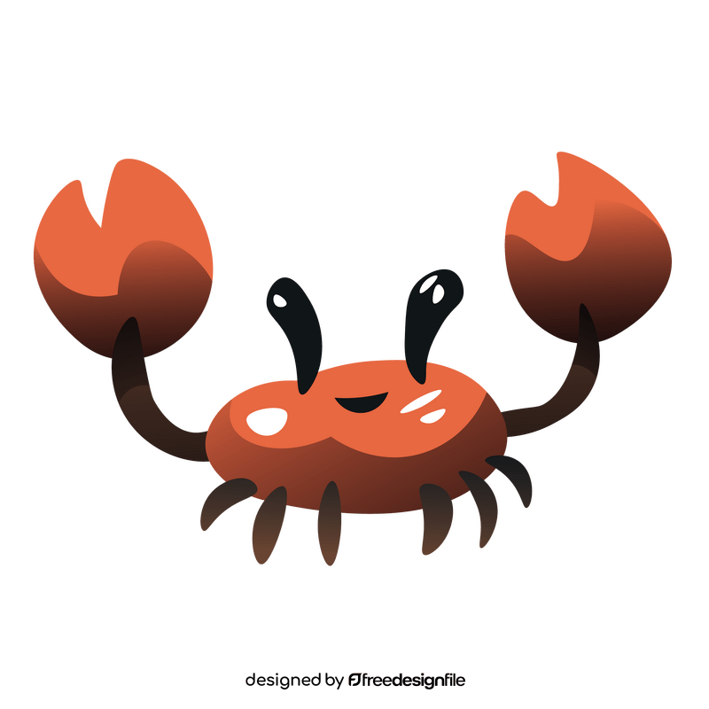 Cool crab smile clipart