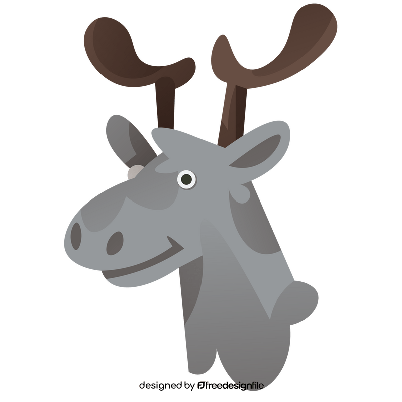 Deer head cartoon clipart