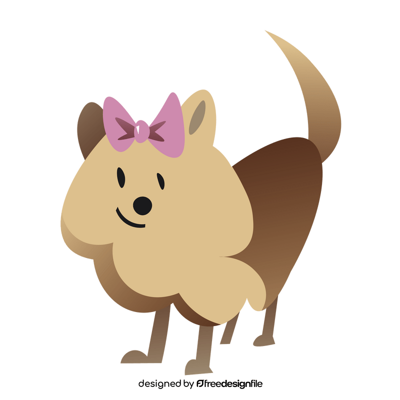 Dog cute cartoon clipart