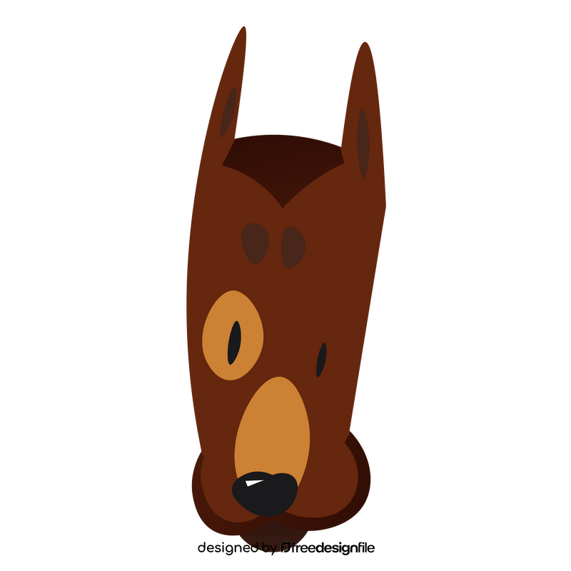 Dog head cartoon clipart