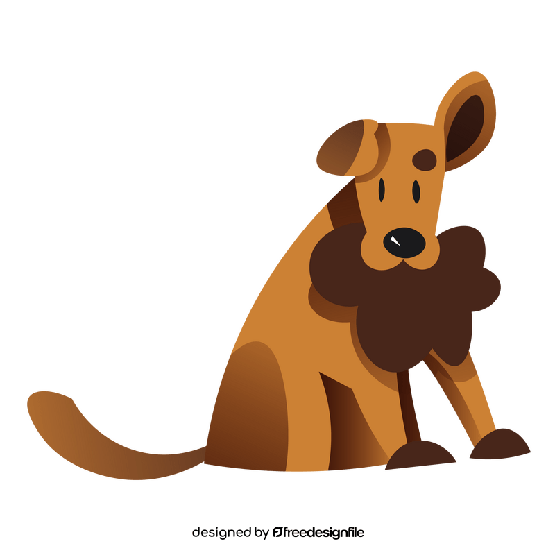 Cute dog sitting clipart