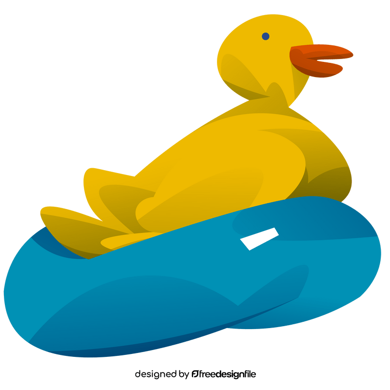 Duck swimming clipart