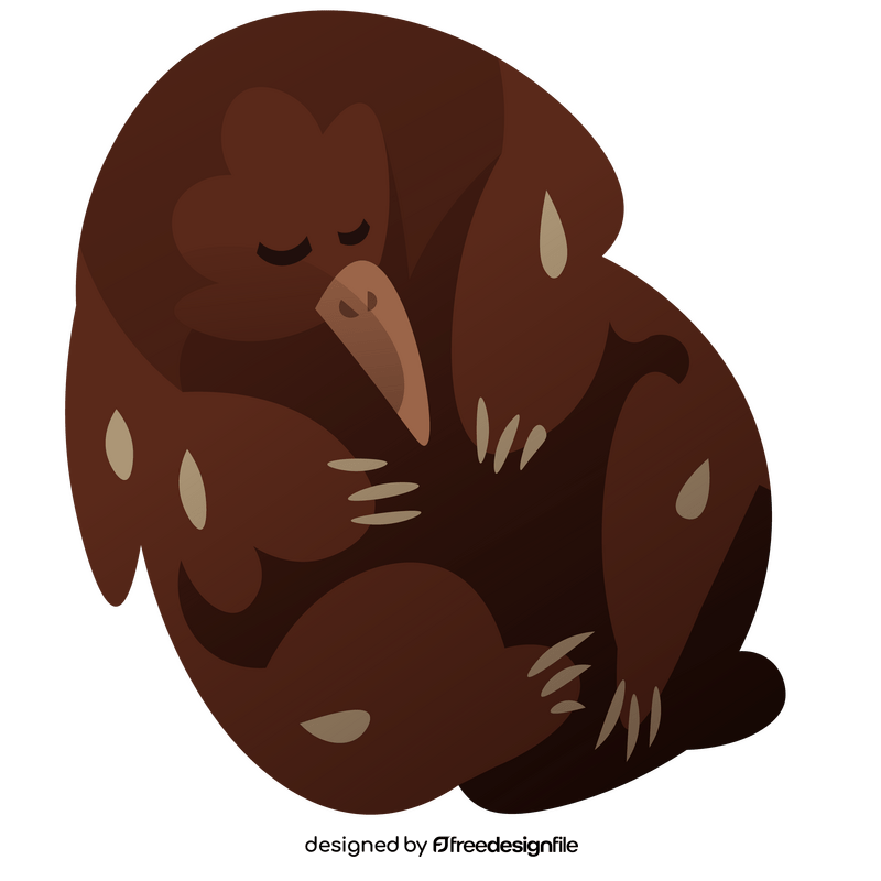 Echidna sleeping clipart