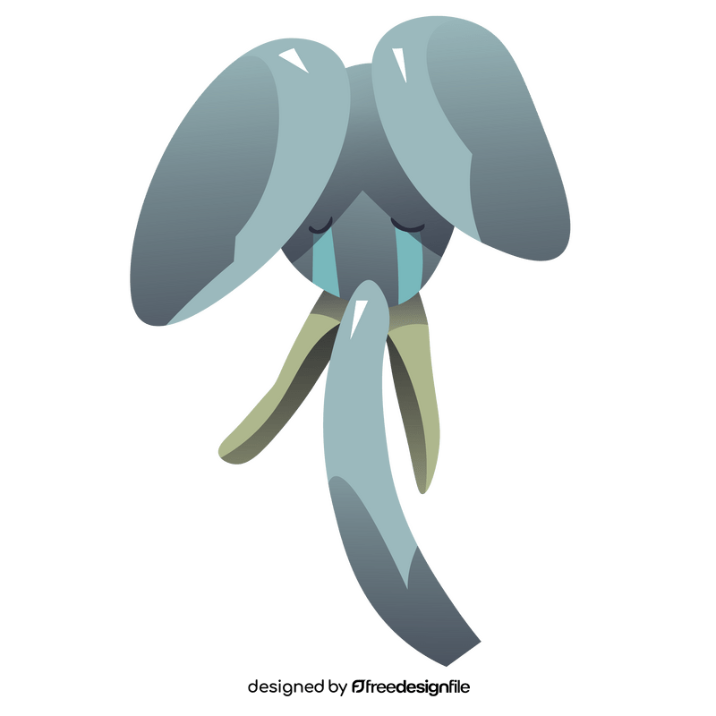 Elephant sad clipart