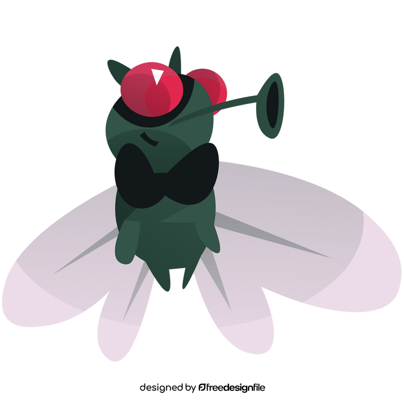 Cute fly cartoon clipart