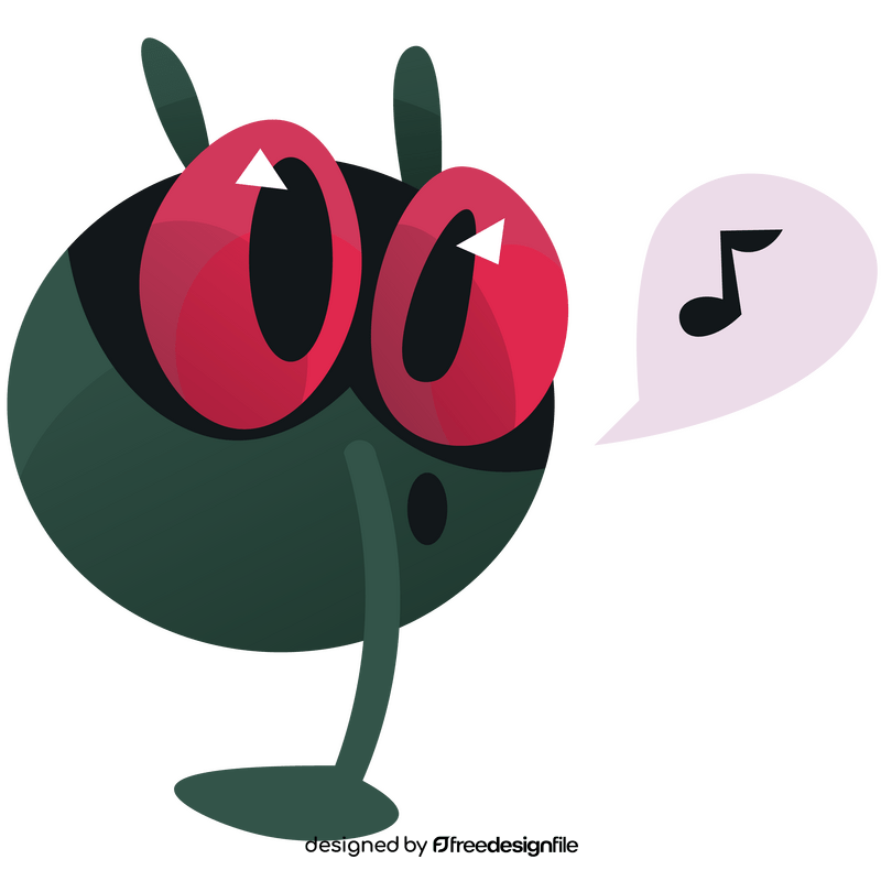 Fly singing clipart