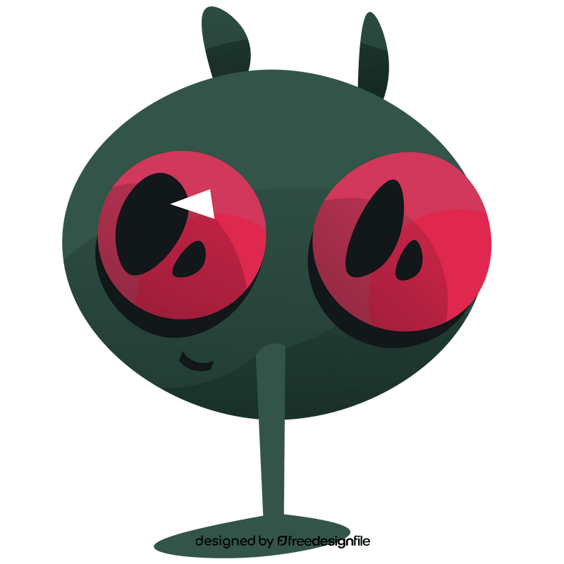 Fly head cartoon clipart