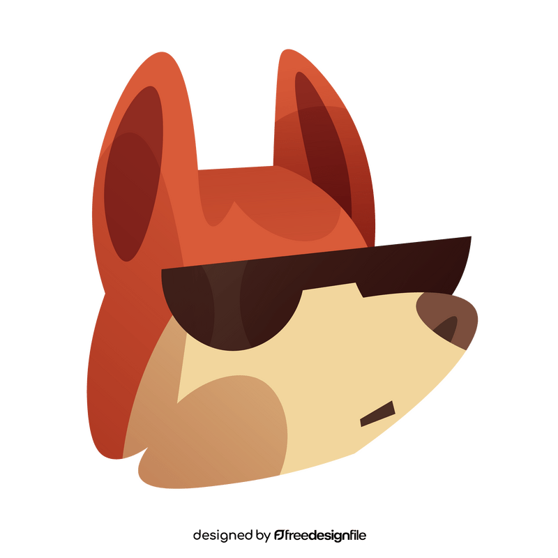 Cartoon fox cool clipart