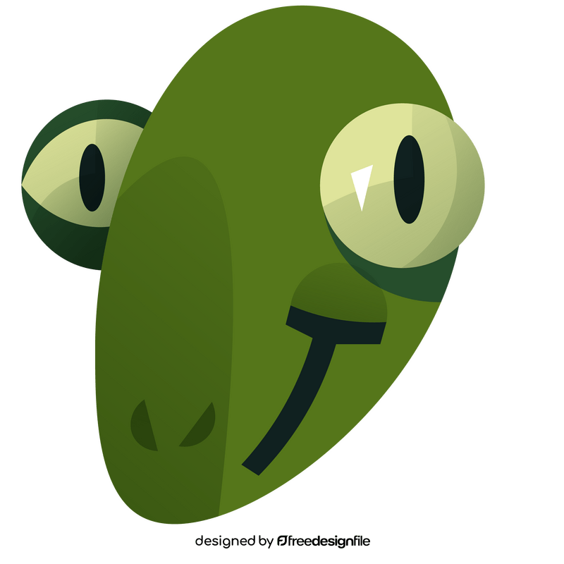 Cute gecko head clipart