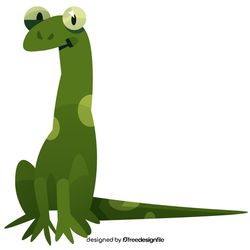 Cute gecko cartoon clipart