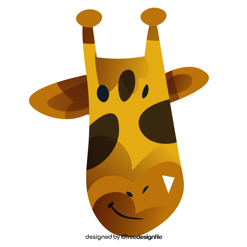 Giraffe head cartoon clipart