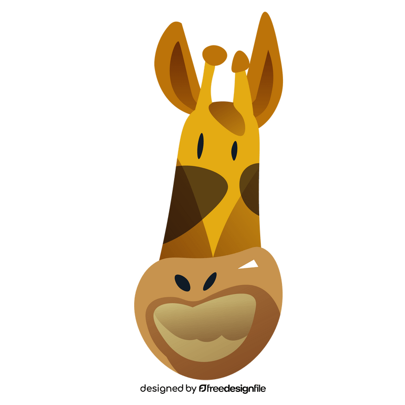 Giraffe animal smiling clipart