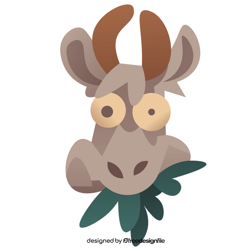 Cartoon goat face clipart