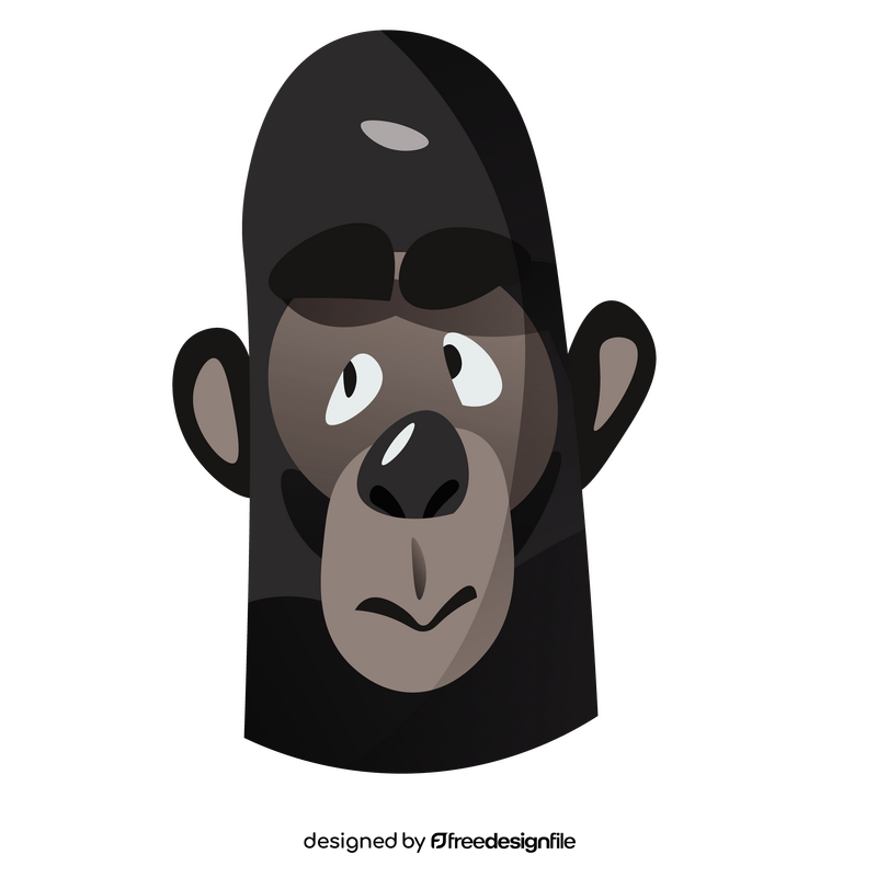 Cartoon gorilla head clipart