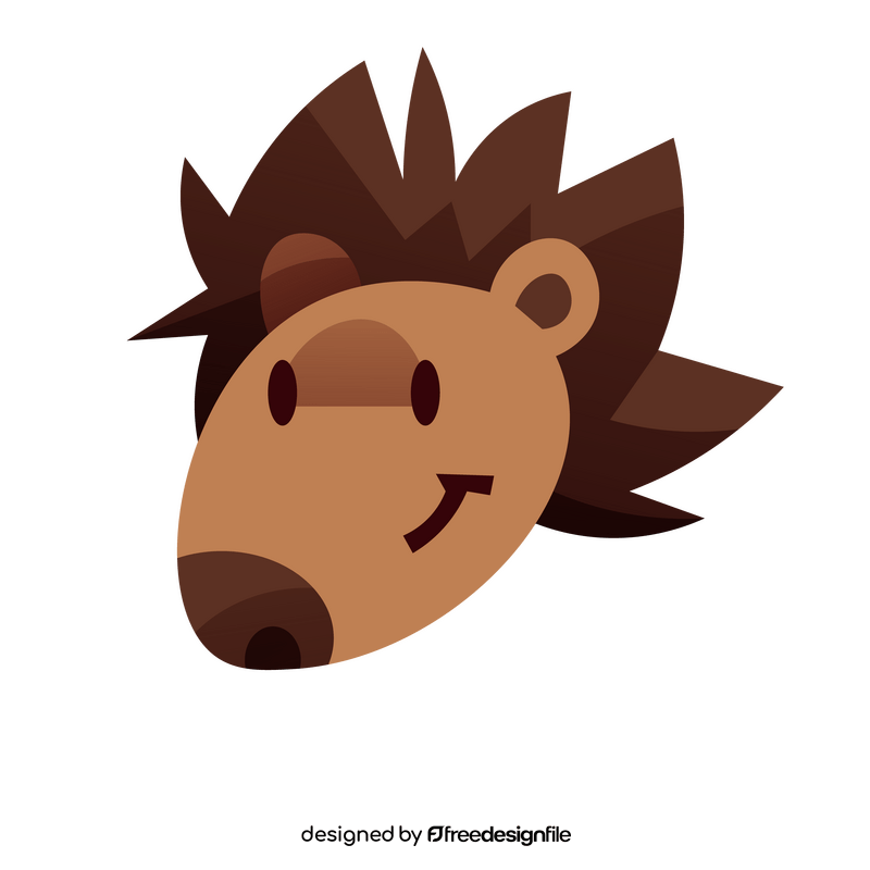 Hedgehog head clipart