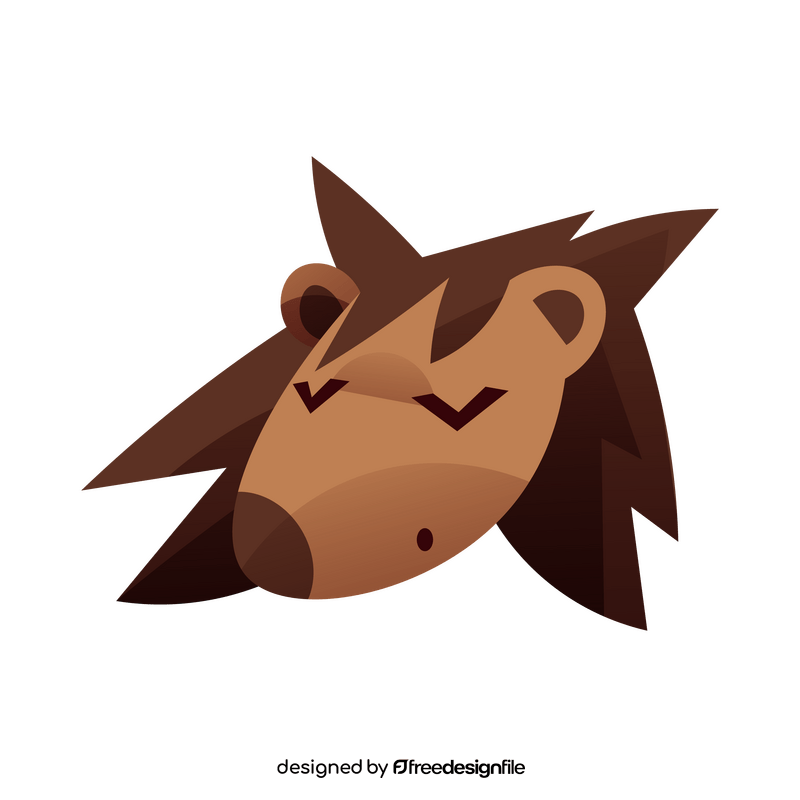 Hedgehog sleeping clipart