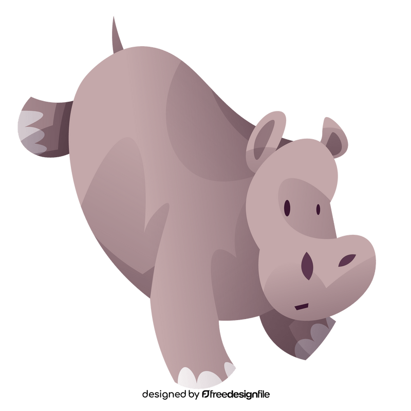 Hippo cartoon clipart