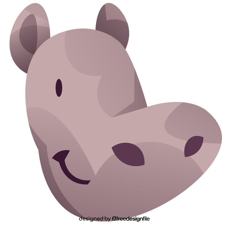 Hippo head clipart