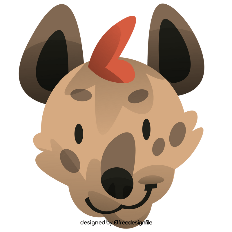 Cartoon hyena head clipart