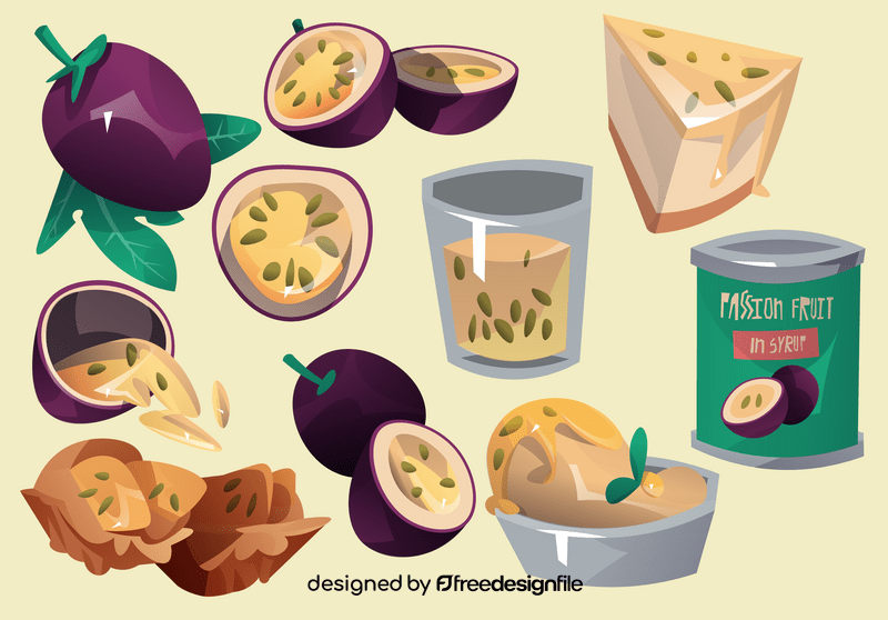 Passion fruit vector