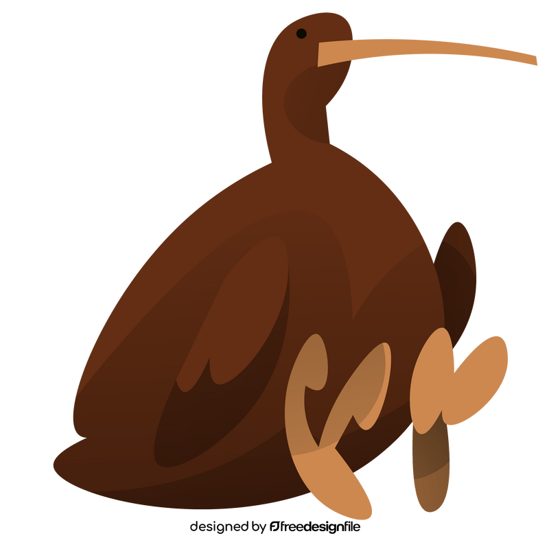 Cartoon kiwi bird sitting clipart