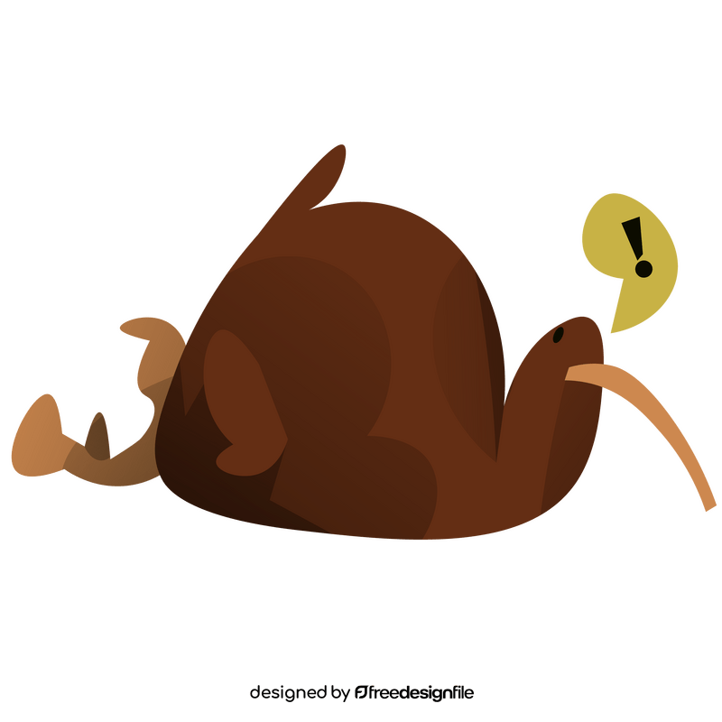 Kiwi bird surprised clipart