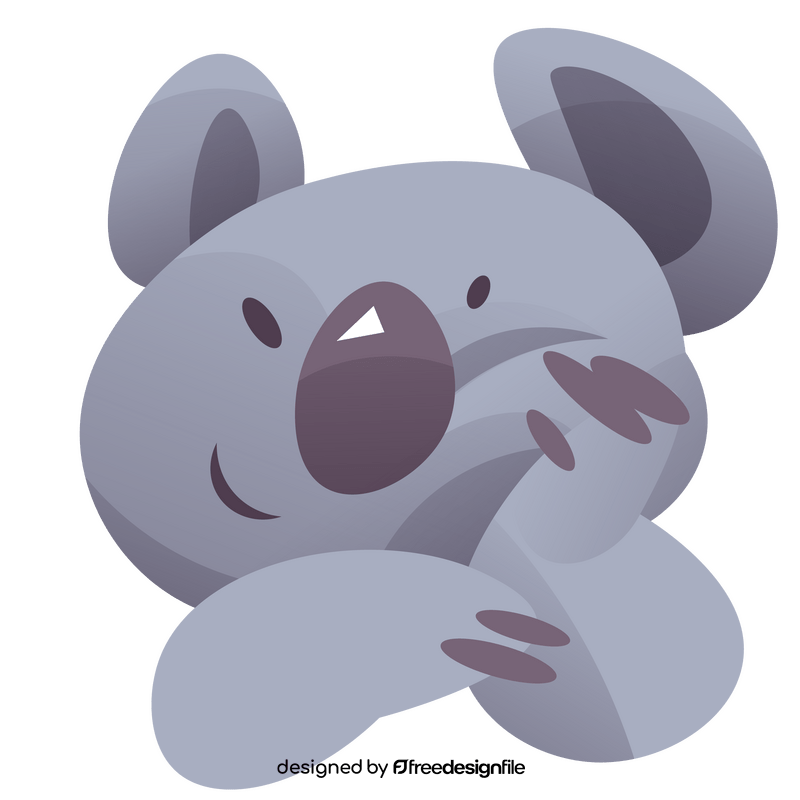 Cartoon koala cheeks clipart