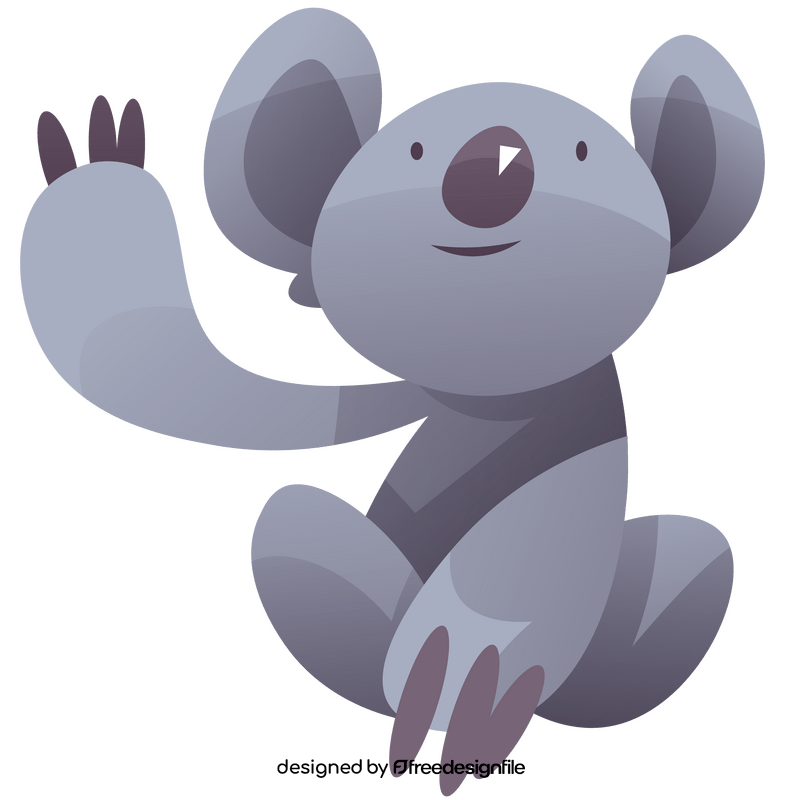 Cartoon koala greeting clipart