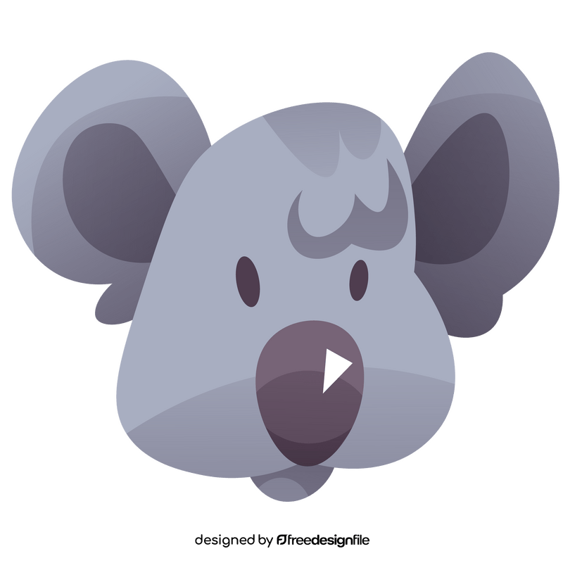 Koala head clipart