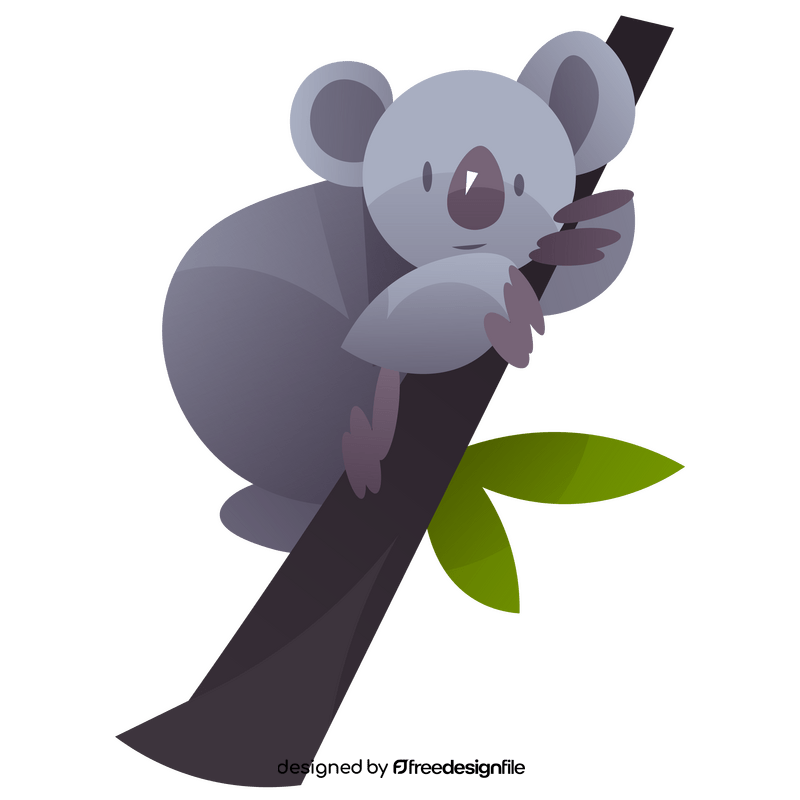 Koala on the tree clipart