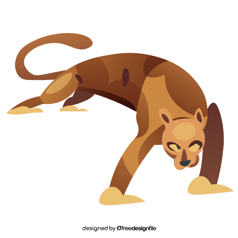 Leopard playful clipart