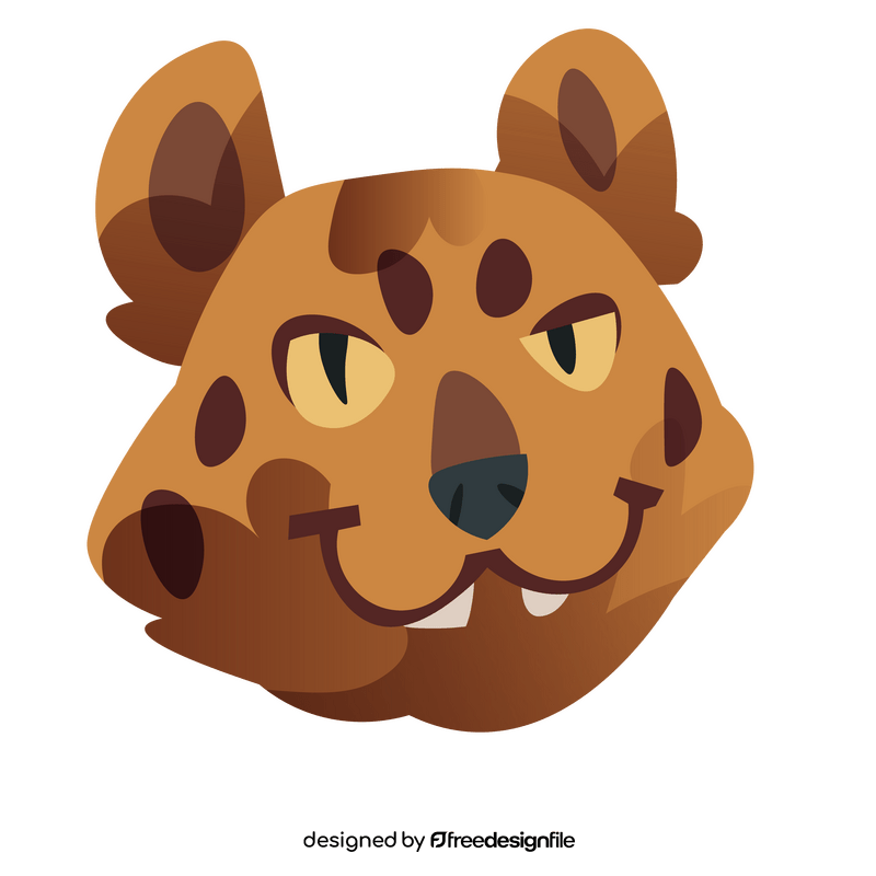 Cute leopard smile clipart