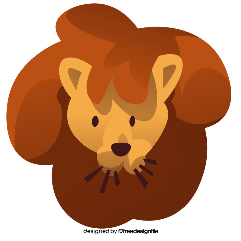 Cartoon lion head clipart