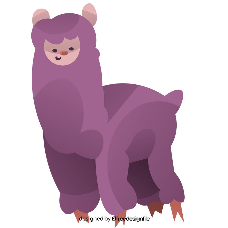 Fluffy llama clipart