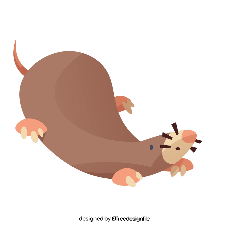 Mole digging clipart