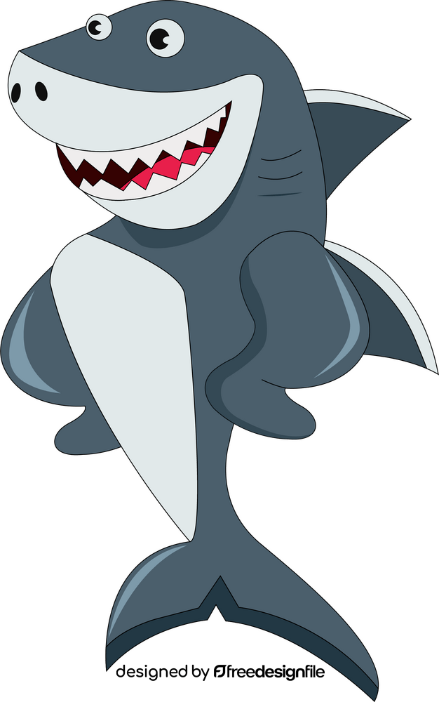 Funny shark clipart